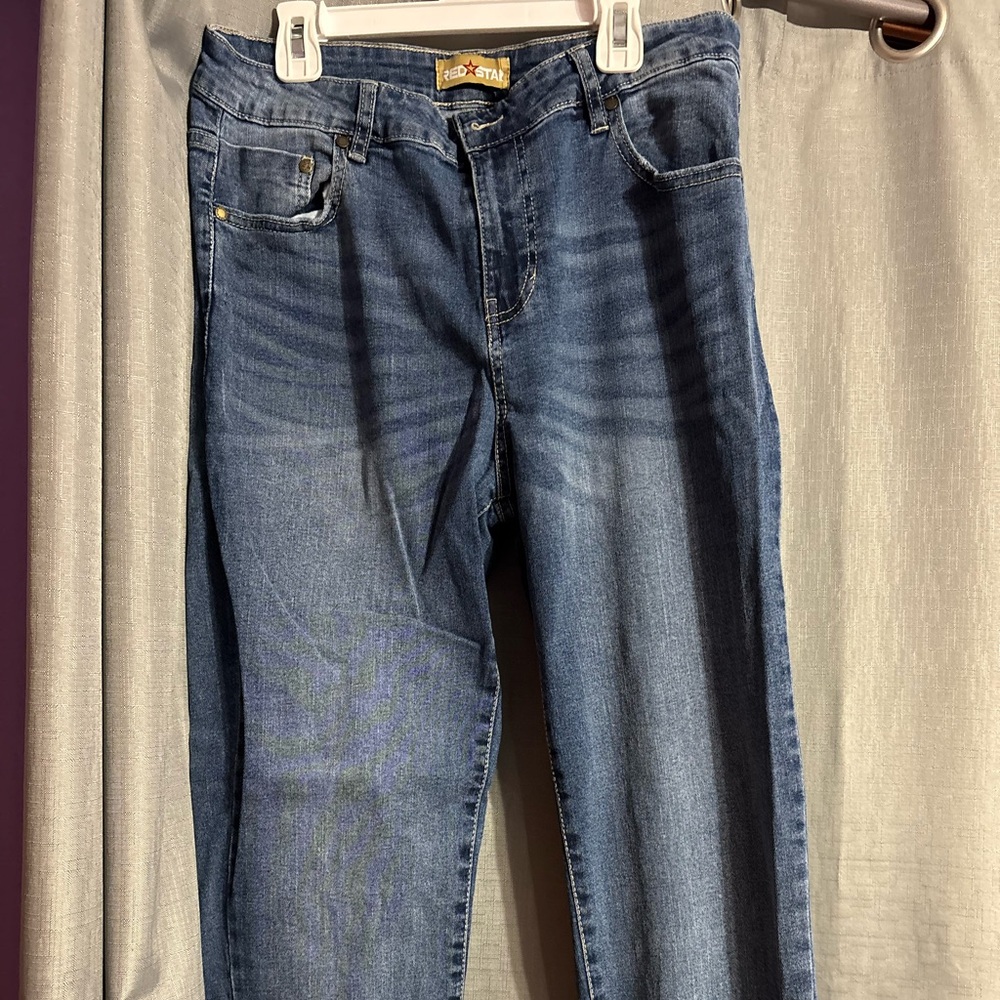 Women's Straight Leg Jeans - Blue
